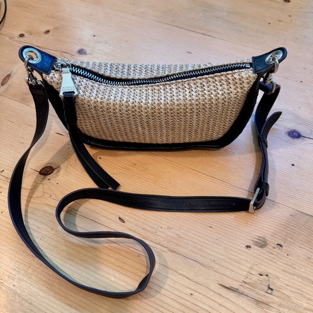 Aimee Kestenberg Black and Tan Crossbody Bag